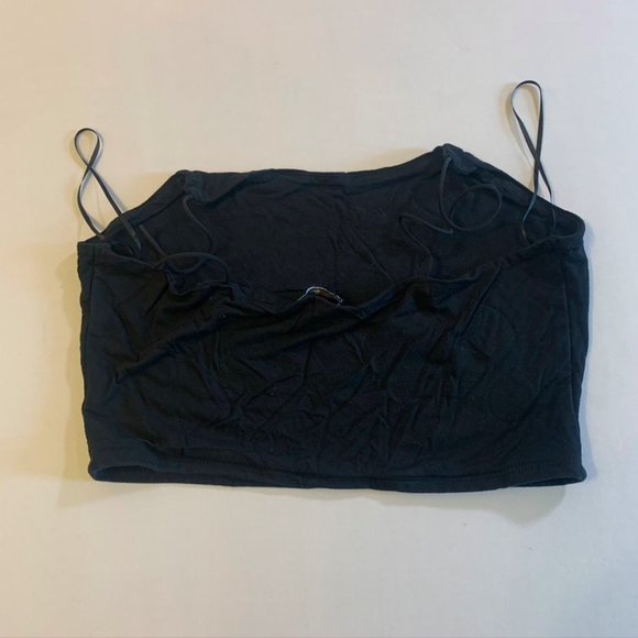 Fashion Nova Black Kiki Crop Top M - Picture 10 of 13
